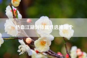 热血江湖剑师属性选择哪个