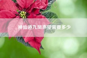 神仙道九凤声望需要多少