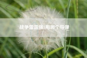 战争雷霆强5用哪个导弹