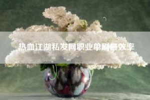 热血江湖私发网职业单刷最效率