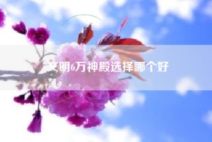 文明6万神殿选择哪个好