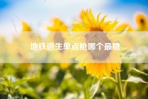 地铁逃生单点枪哪个最稳