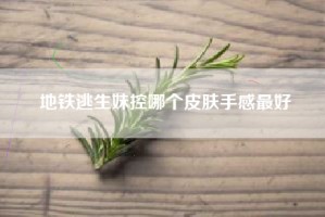 地铁逃生妹控哪个皮肤手感最好