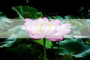 神仙道葫芦存多少合适