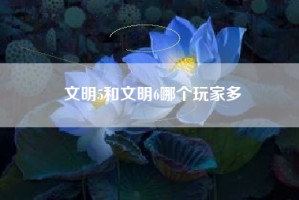 文明5和文明6哪个玩家多