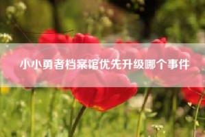 小小勇者档案馆优先升级哪个事件