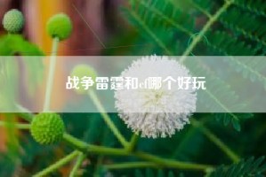 战争雷霆和cf哪个好玩