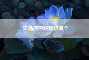 文明6前期速通选哪个