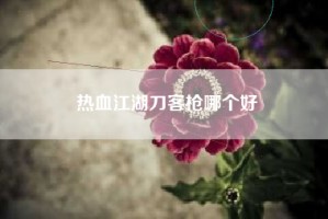 热血江湖刀客枪哪个好