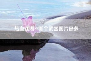 热血江湖SF哪个武器图片最多