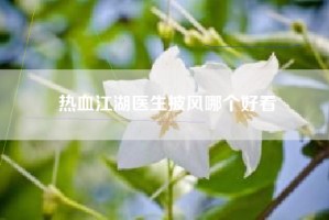 热血江湖医生披风哪个好看