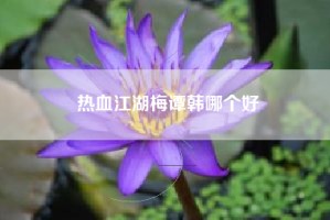 热血江湖梅谭韩哪个好