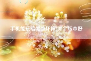 手机能玩暗黑破坏神2哪个版本好