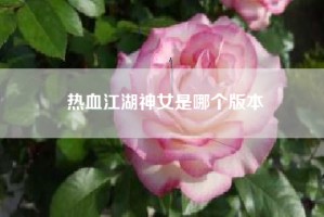 热血江湖神女是哪个版本