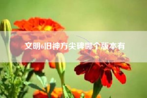 文明6旧神方尖碑哪个版本有