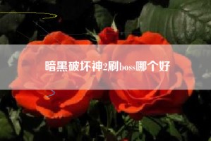 暗黑破坏神2刷boss哪个好