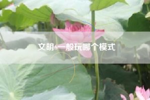 文明6一般玩哪个模式