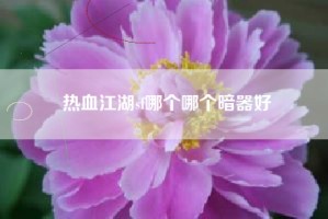 热血江湖sf哪个哪个暗器好