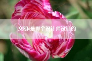 文明6是哪个设计师设计的