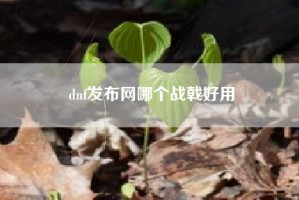 dnf发布网哪个战戟好用