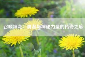 召唤神龙：勇者与神秘力量的传奇之旅