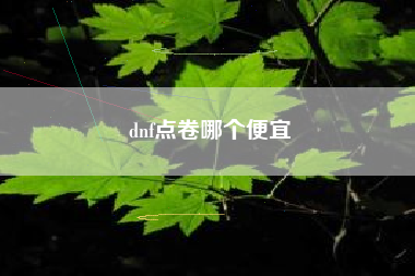 dnf点卷哪个便宜