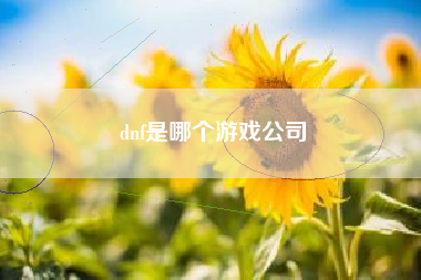 dnf是哪个游戏公司