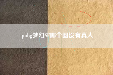 pubg梦幻SF哪个图没有真人