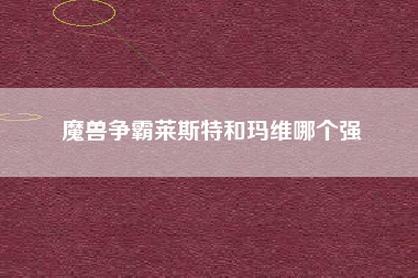 魔兽争霸莱斯特和玛维哪个强