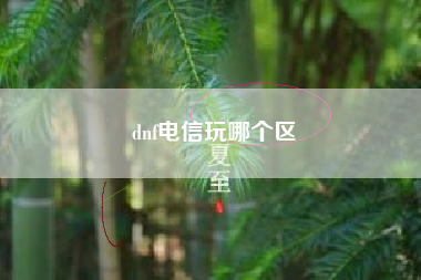 dnf电信玩哪个区