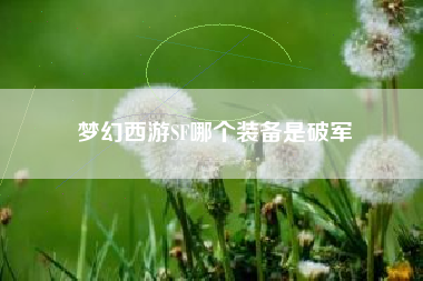 梦幻西游SF哪个装备是破军