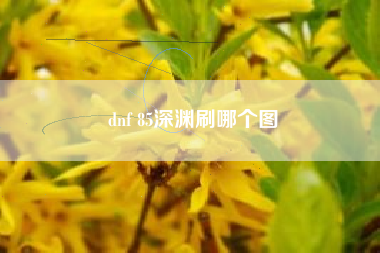 dnf 85深渊刷哪个图