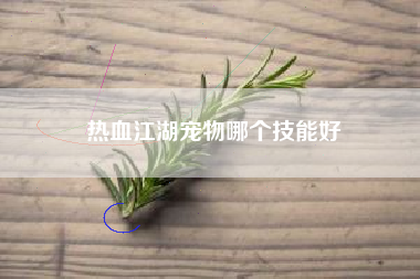 热血江湖宠物哪个技能好