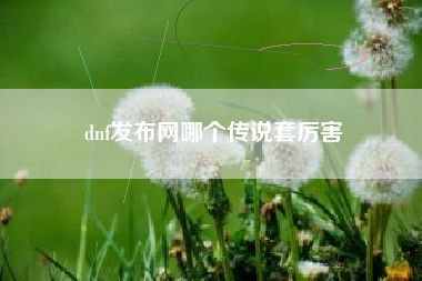 dnf发布网哪个传说套厉害