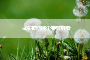 dnf发布网哪个特效好看