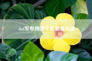 dnf发布网哪个套装叠攻速