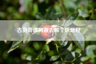 古剑奇谭网游去哪个区玩好