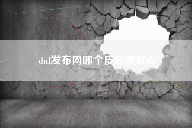 dnf发布网哪个皮肤便宜点