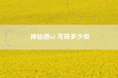 神仙道hd 龙珠多少级