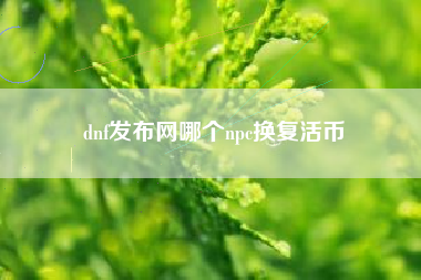 dnf发布网哪个npc换复活币