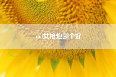 dnf女枪炮哪个好