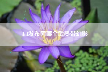 dnf发布网哪个武器带幻影