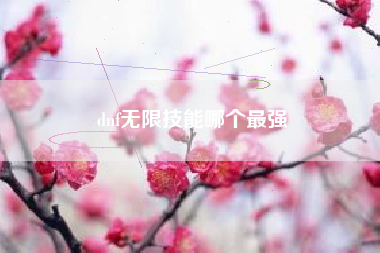 dnf无限技能哪个最强