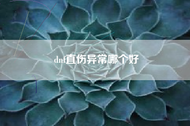 dnf直伤异常哪个好