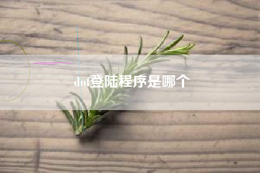 dnf登陆程序是哪个