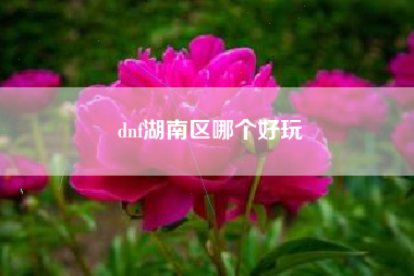 dnf湖南区哪个好玩