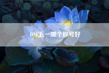 DNF五一哪个称号好