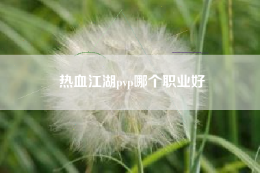 热血江湖pvp哪个职业好