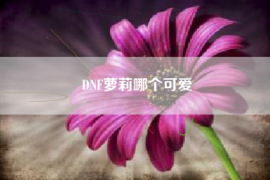 DNF萝莉哪个可爱