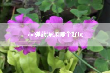 dnf弹药深渊哪个好玩